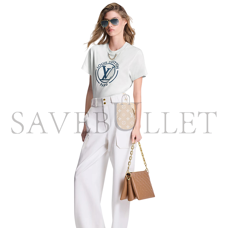 LOUIS VUITTON FLOCKED LV T-SHIRT 1AHEOX